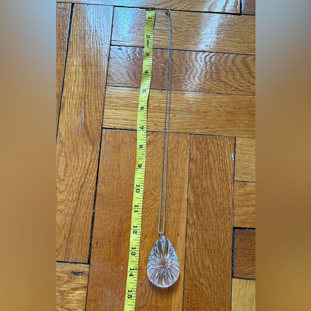 Vintage Waterford Crystal Tear Drop Necklace - Picture 12 of 16